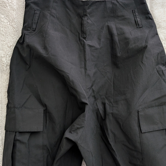 Zara Black Cropped Pants with Belt - Picture 7 of 7